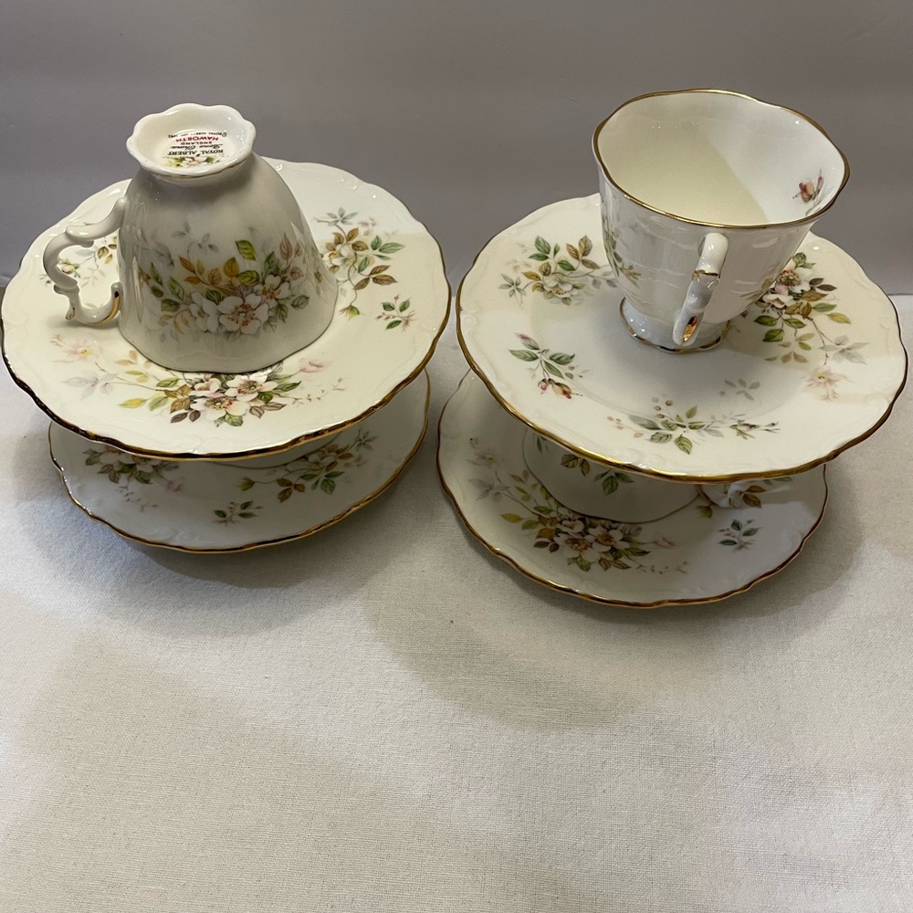 Royal Albert Floral Tea  Set with Gold Accents